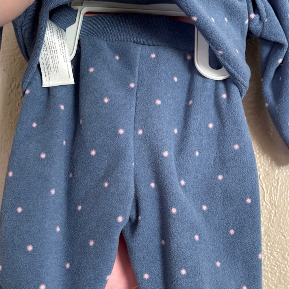 Baby Girl Carter’s Navy Heart 3-Piece Fleece Set 3mo Valentines - Picture 6 of 8